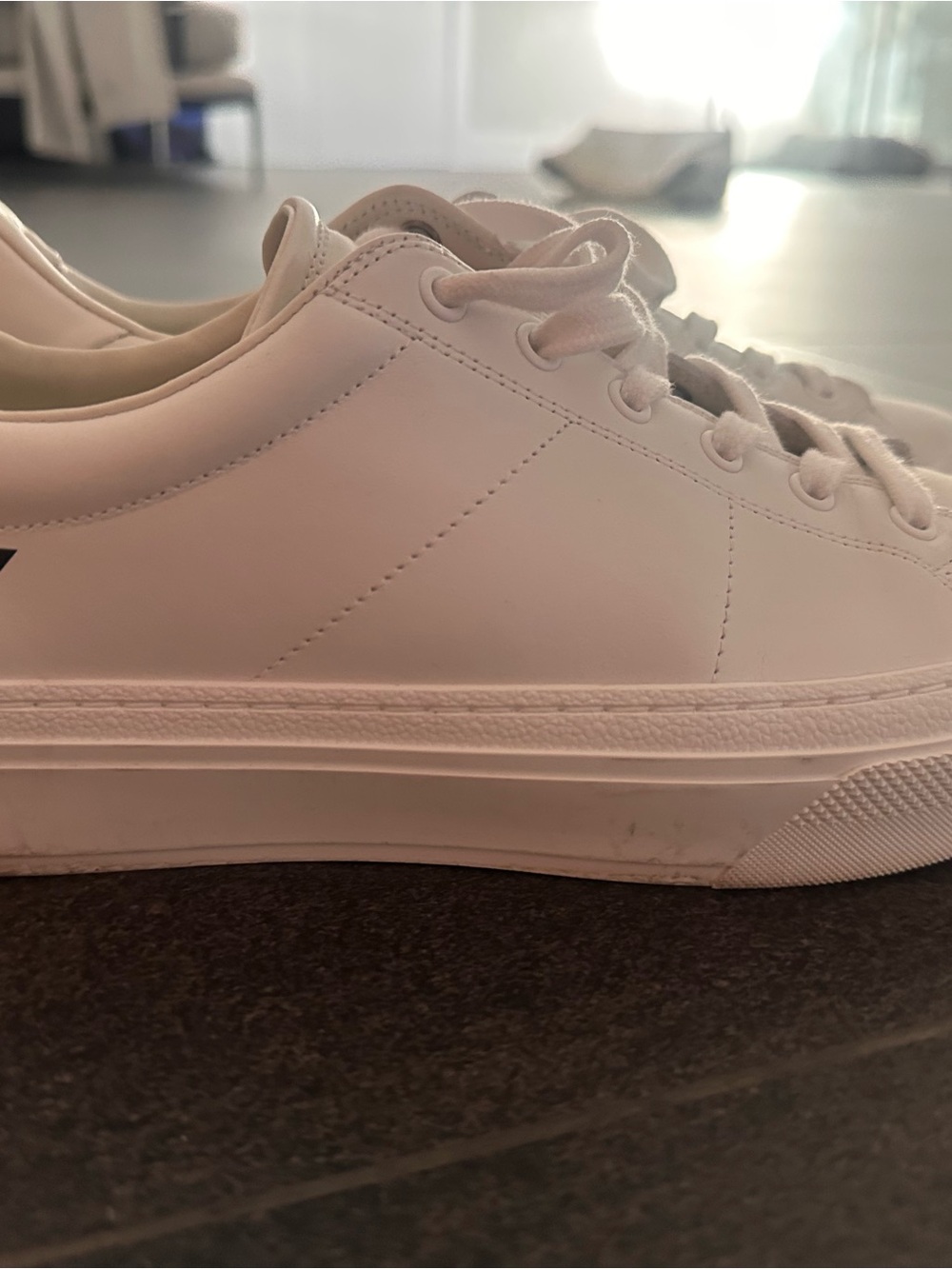 Givenchy White Leather Low-Top Sneakers